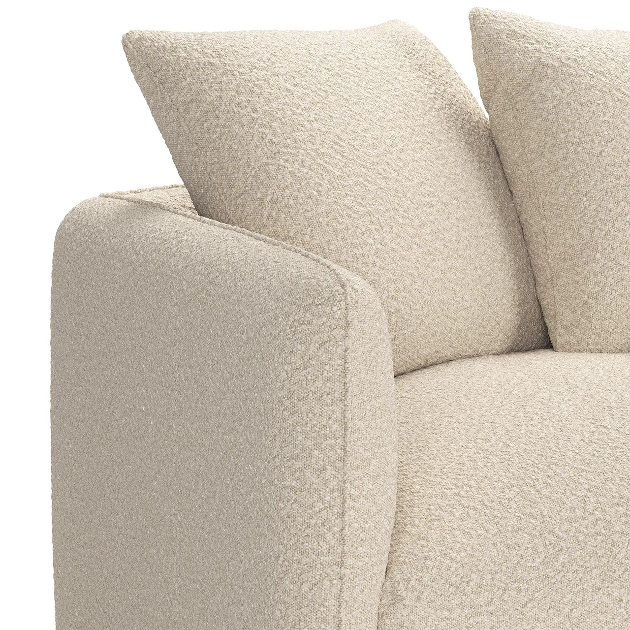 Pavarotti 2-Seater Ascot White Fixed Upholstery