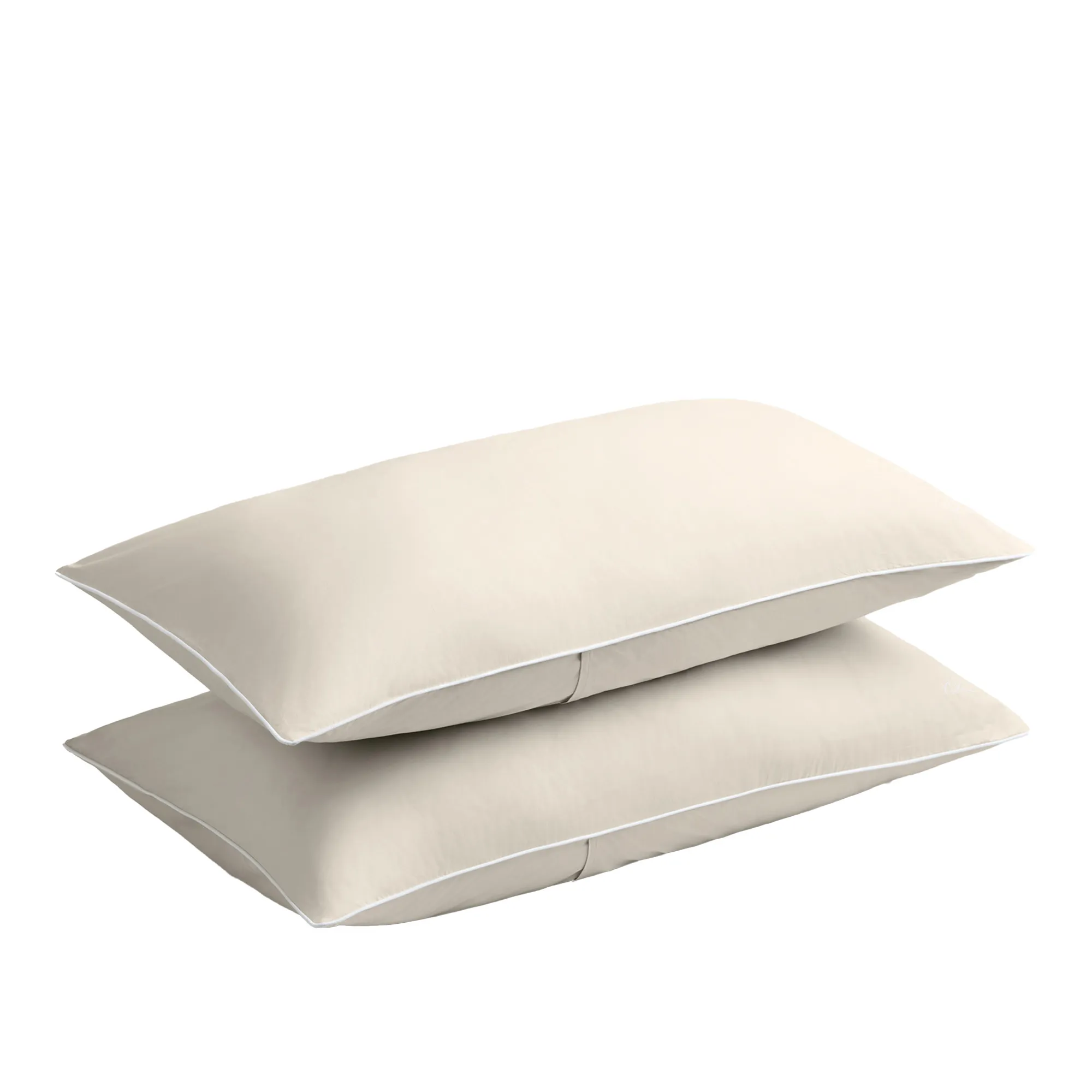Percale Sand/White örngott 2-pack - 1