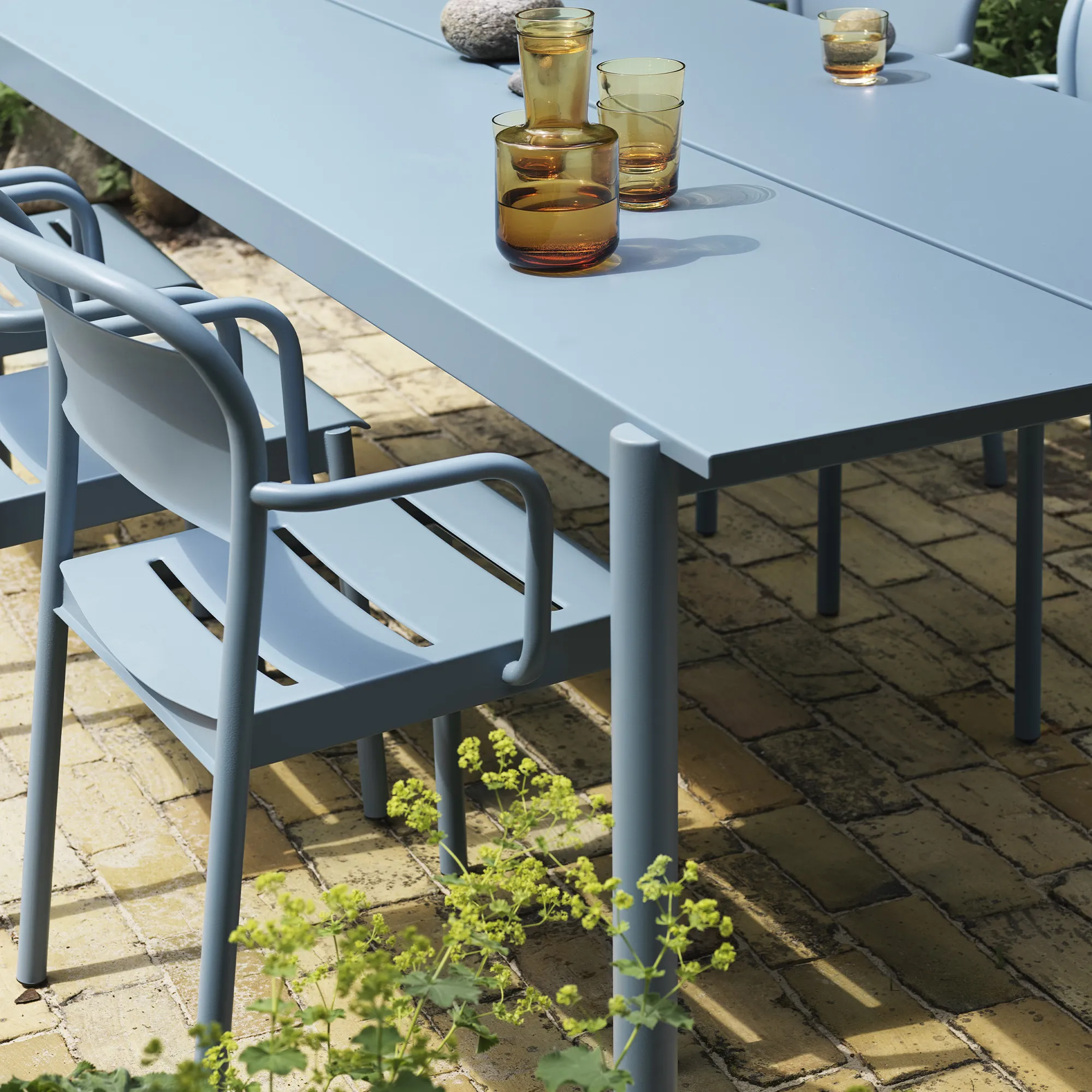 Linear Steel matbord utomhus 200 cm - 5