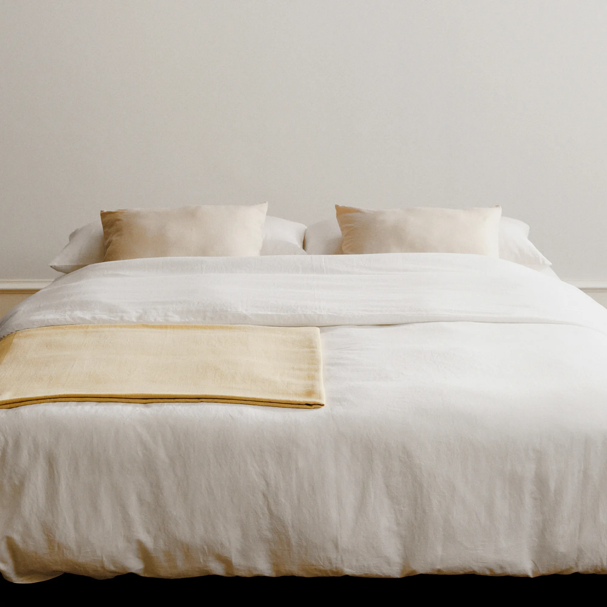 Linen Blend Crisp White påslakan - 2