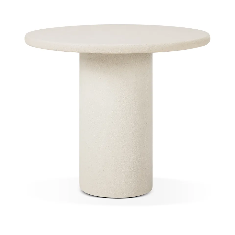 Elements Dining Table - Microcement - Off White - Round 90 x 90 x 76