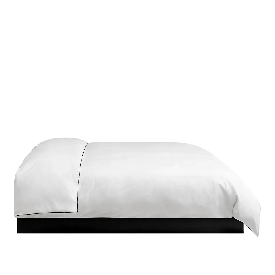 Percale Crisp White/Black påslakan