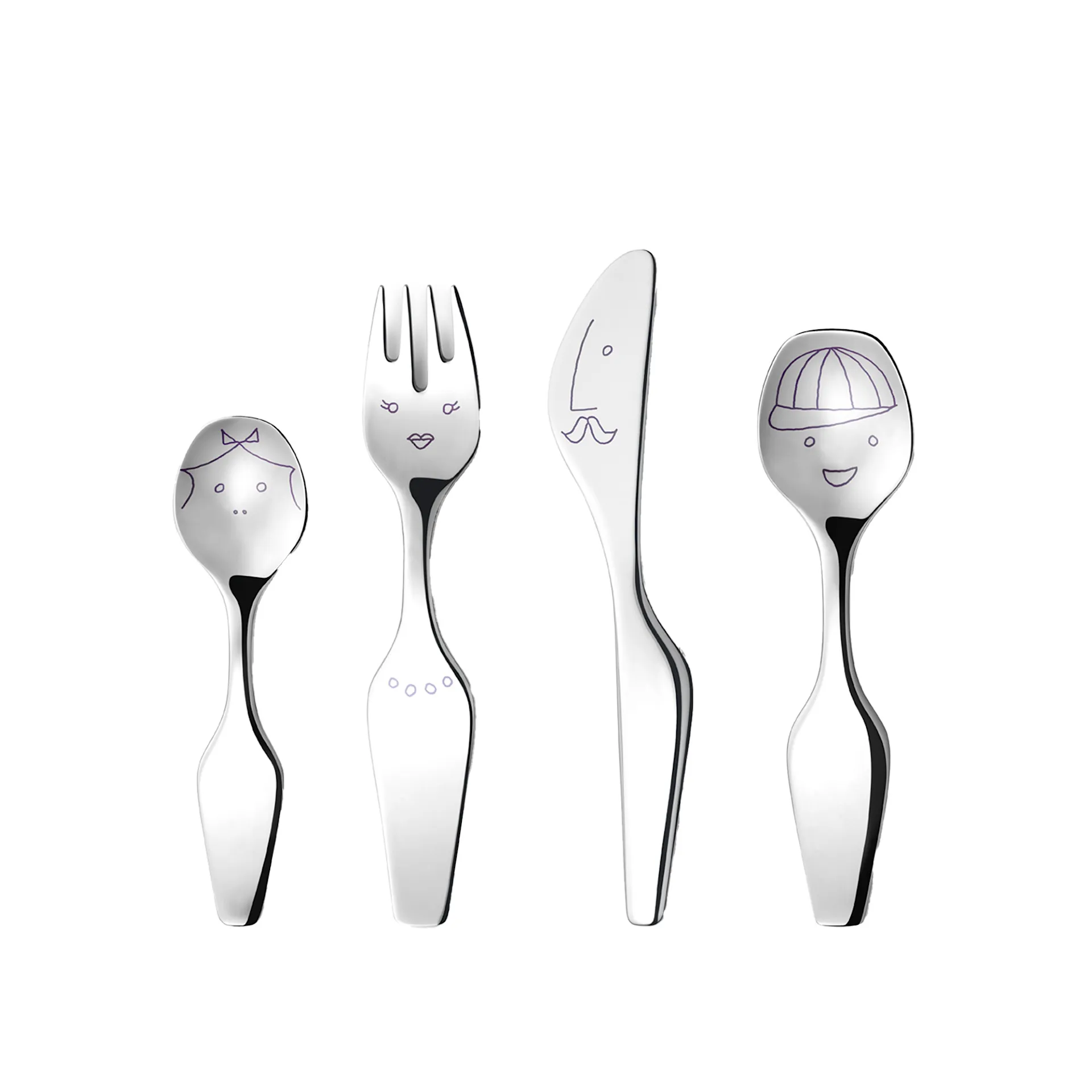 Alfredo the twist family barnbestick 4 delar - Georg Jensen - Alfredo Häberli  - NO GA