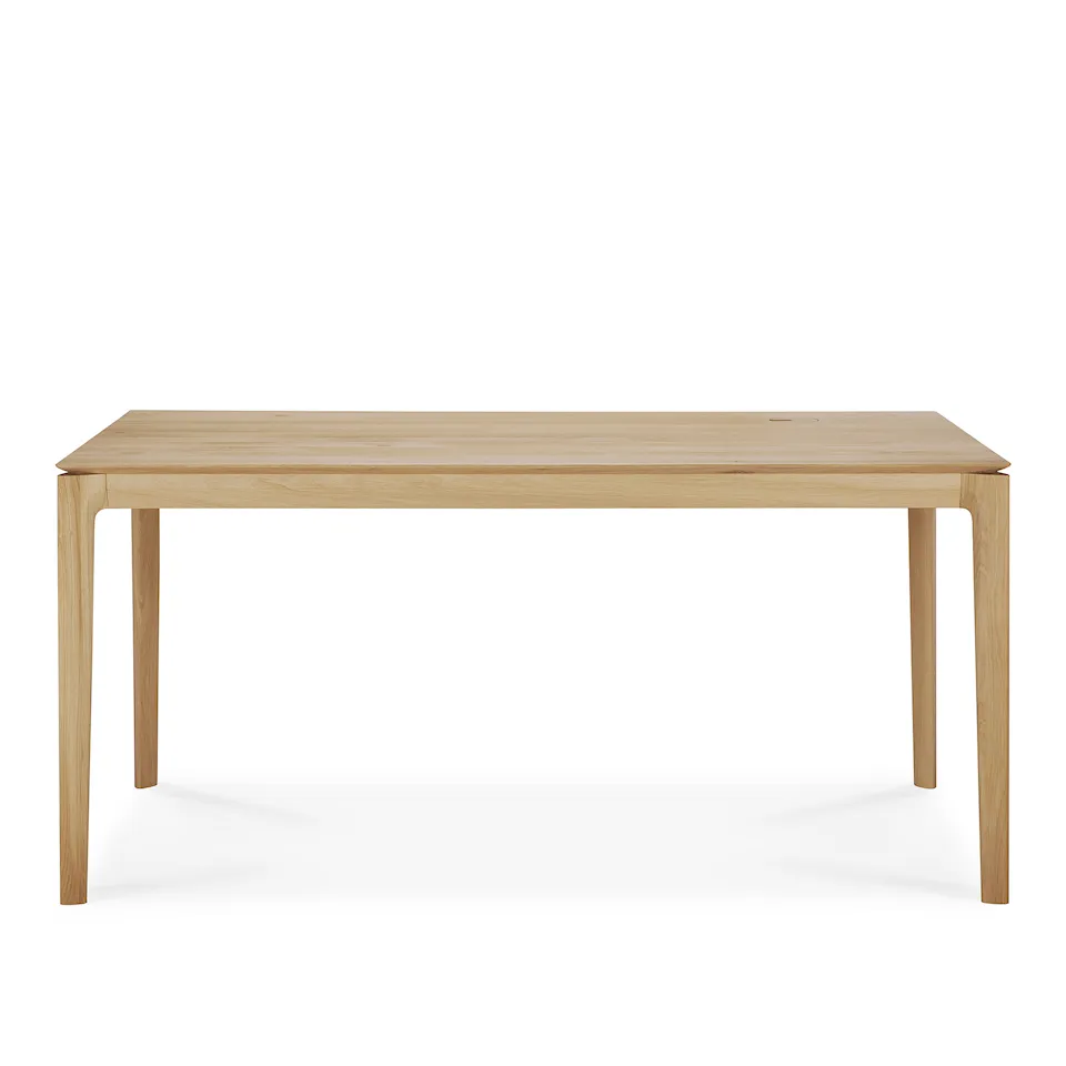 Bok Desk - Varnished Oak - Rectangular - With Cable Management 160 x 80 cm