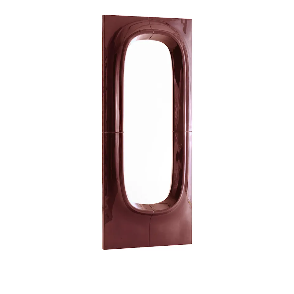 Porthole mirror large red