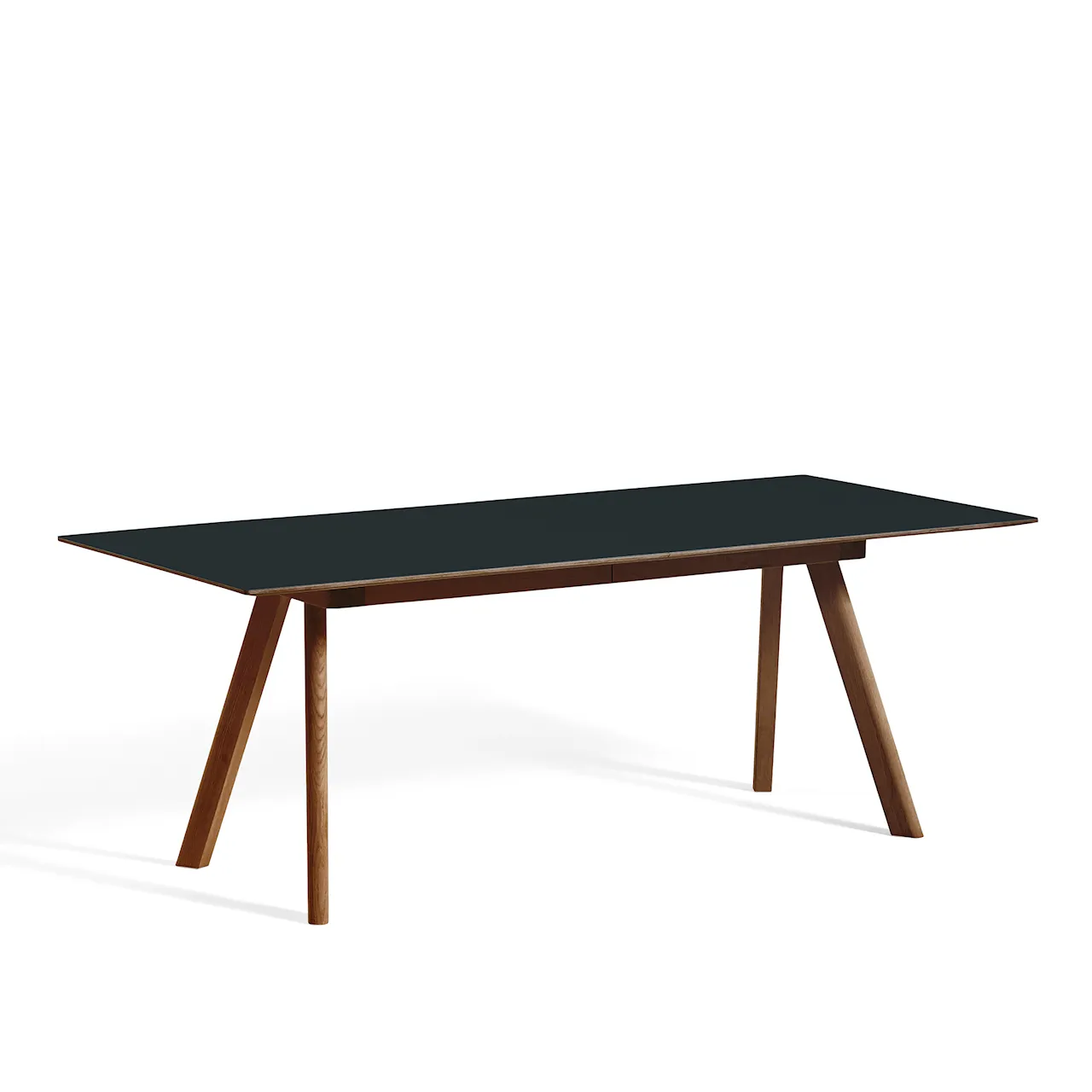 CPH30 2.0 Extendable Table Lacquered Oak Frame L200 X W90 X H74  White Laminate Tabletop Lacquered Edge