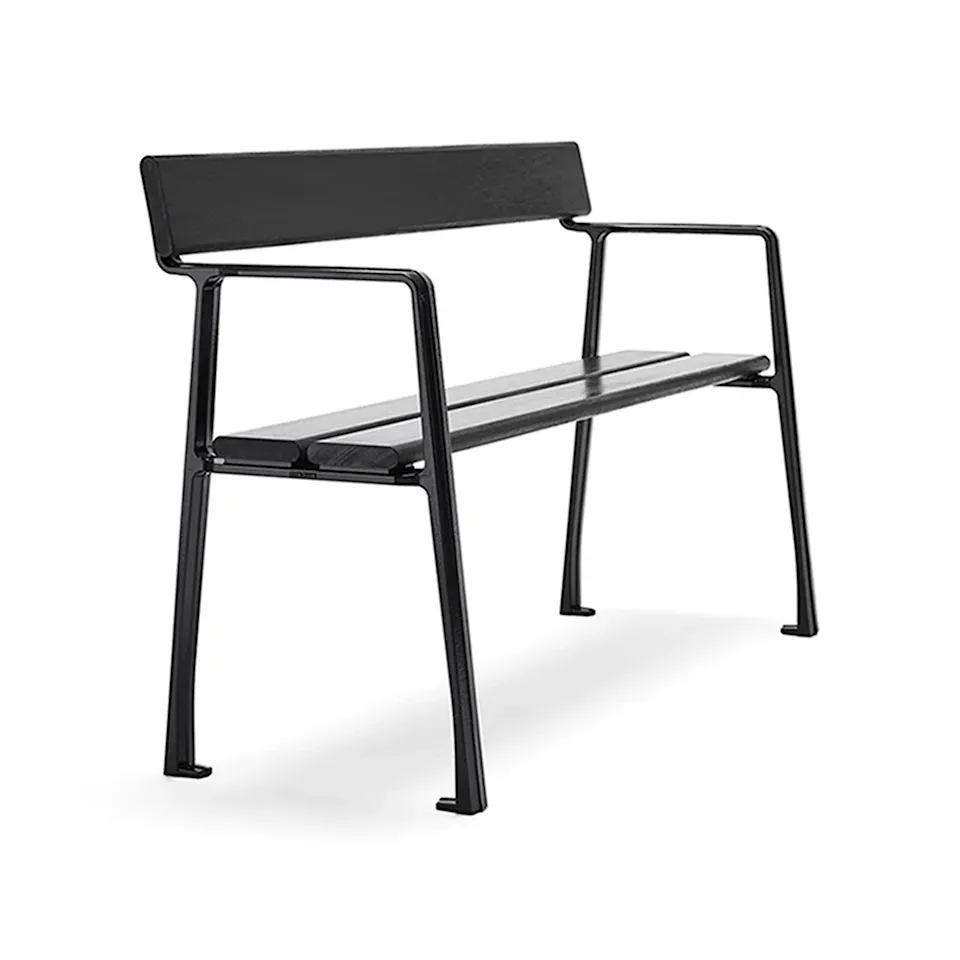 Soffa Piccolo - Svartlaserad Mahogny/Svartlackerad Aluminium