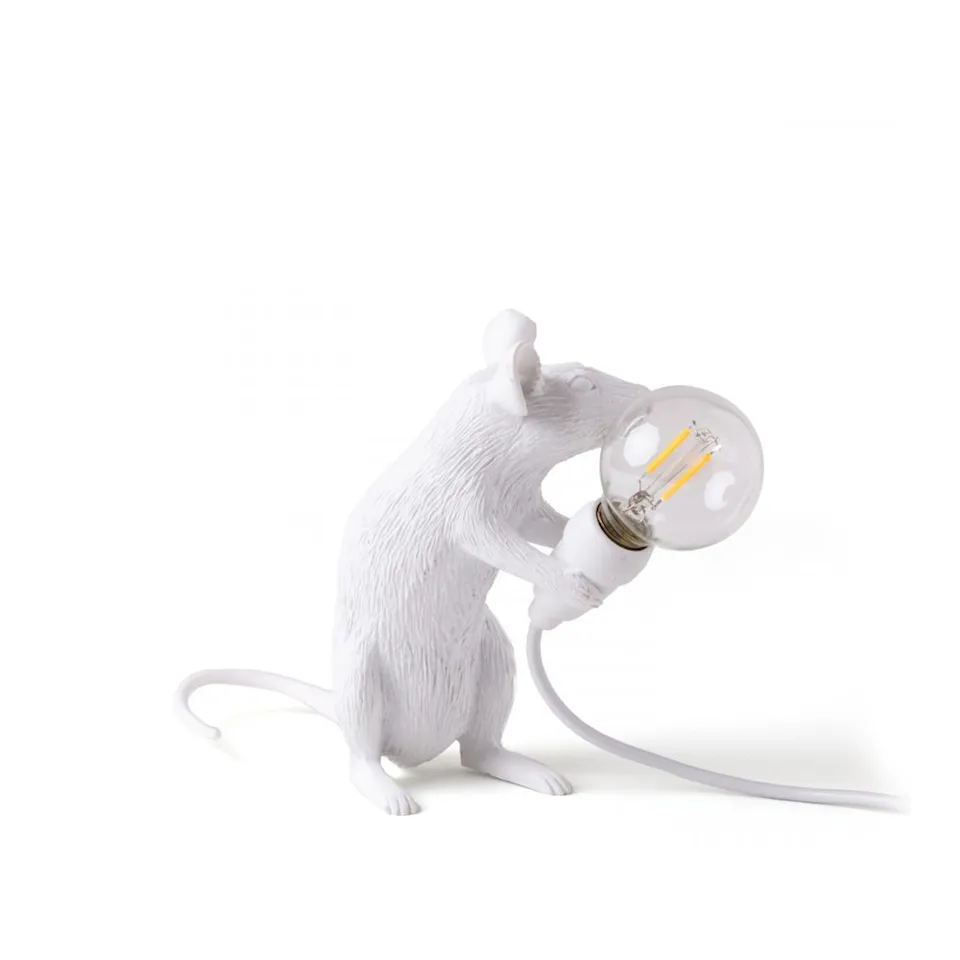 Mouse Lamp Sitting - White