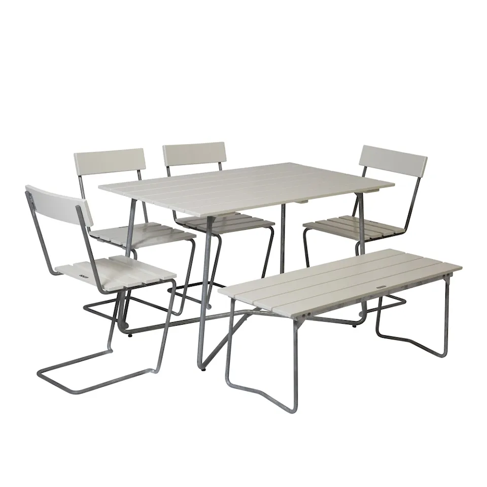 Klassikerserien Matgrupp Bord B25A, Bänk 8 & 4 st Stol 1