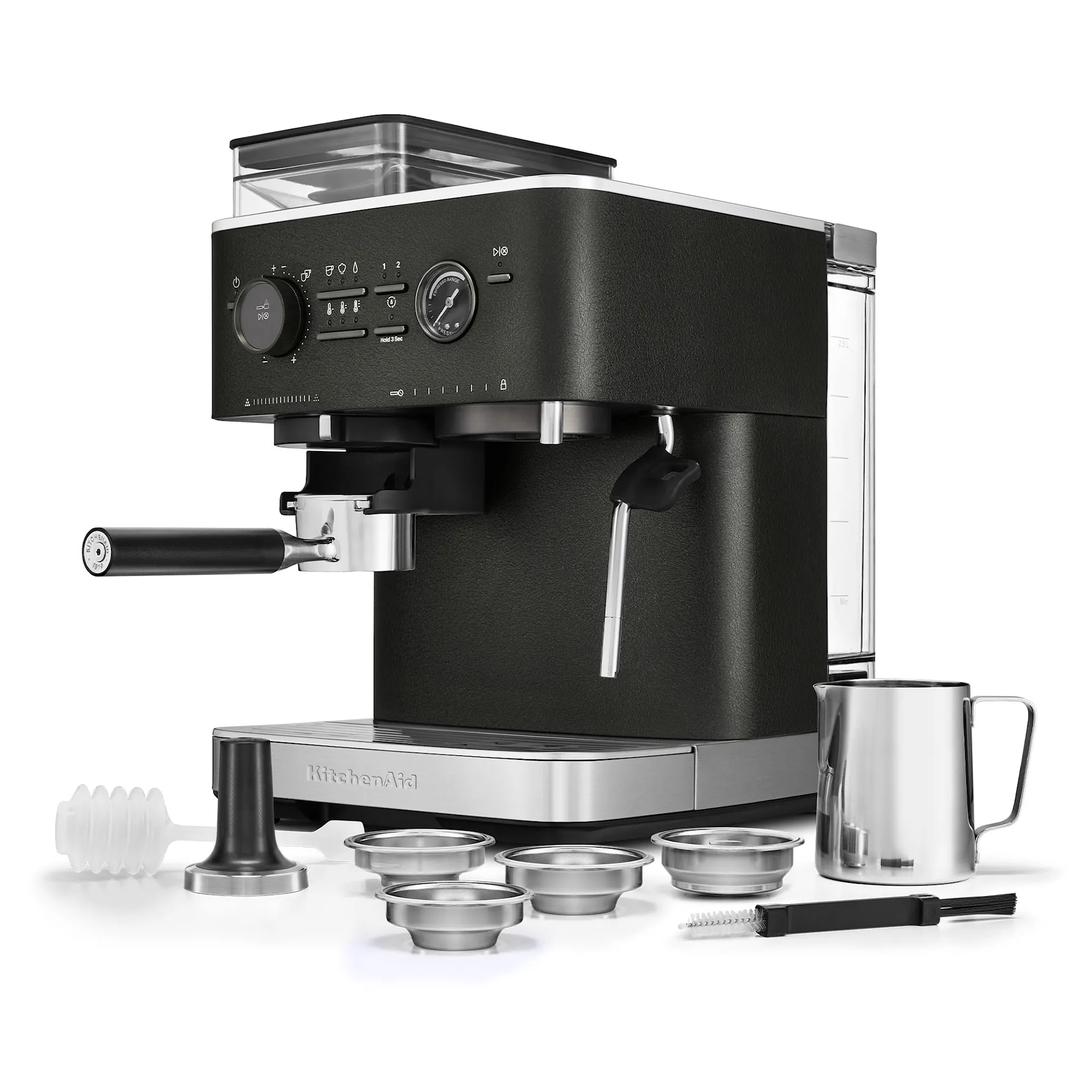 Halvautomatisk espressomaskin med kvarn cast iron black 5KES6551EBK - KitchenAid - NO GA