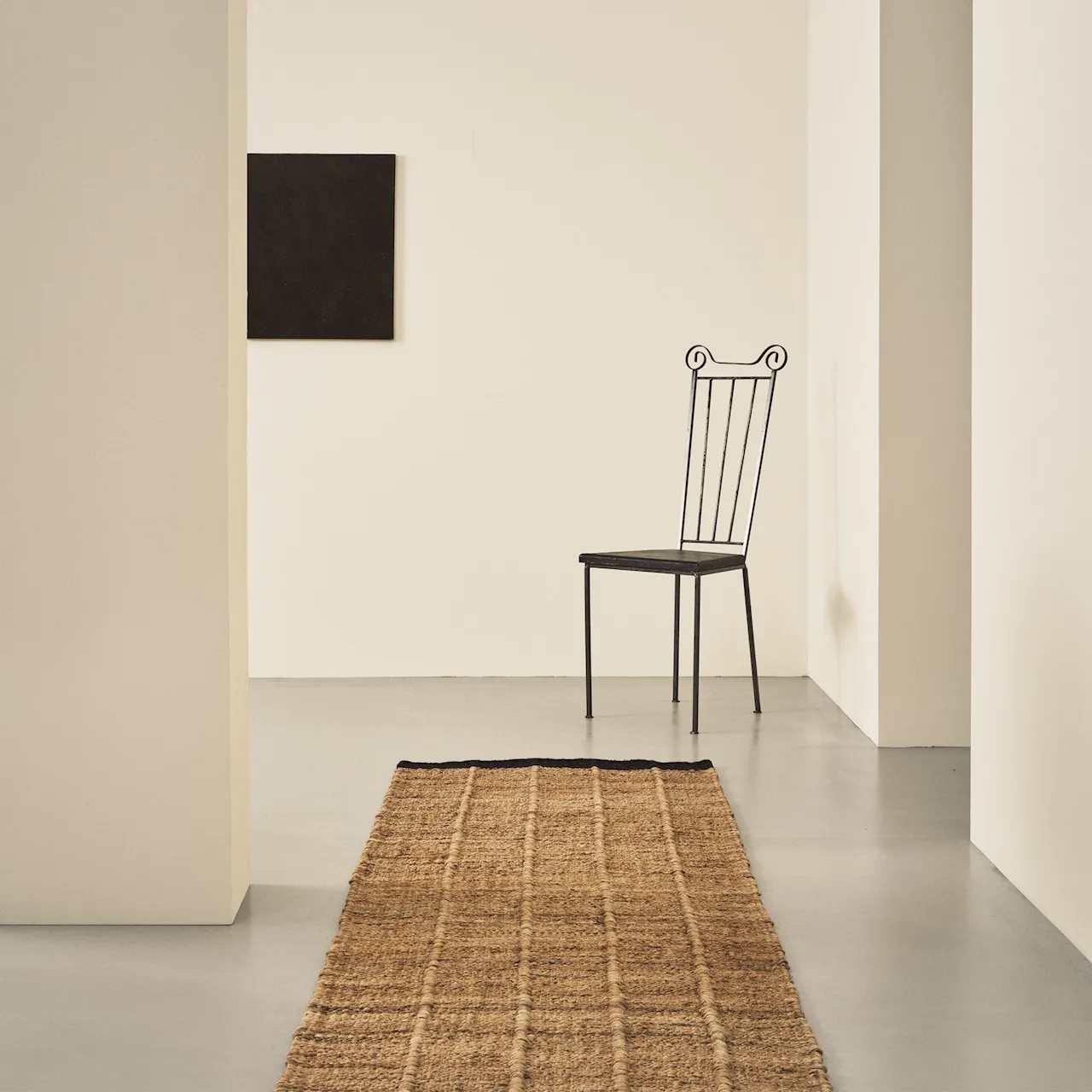 Jute Runner Black jutematta