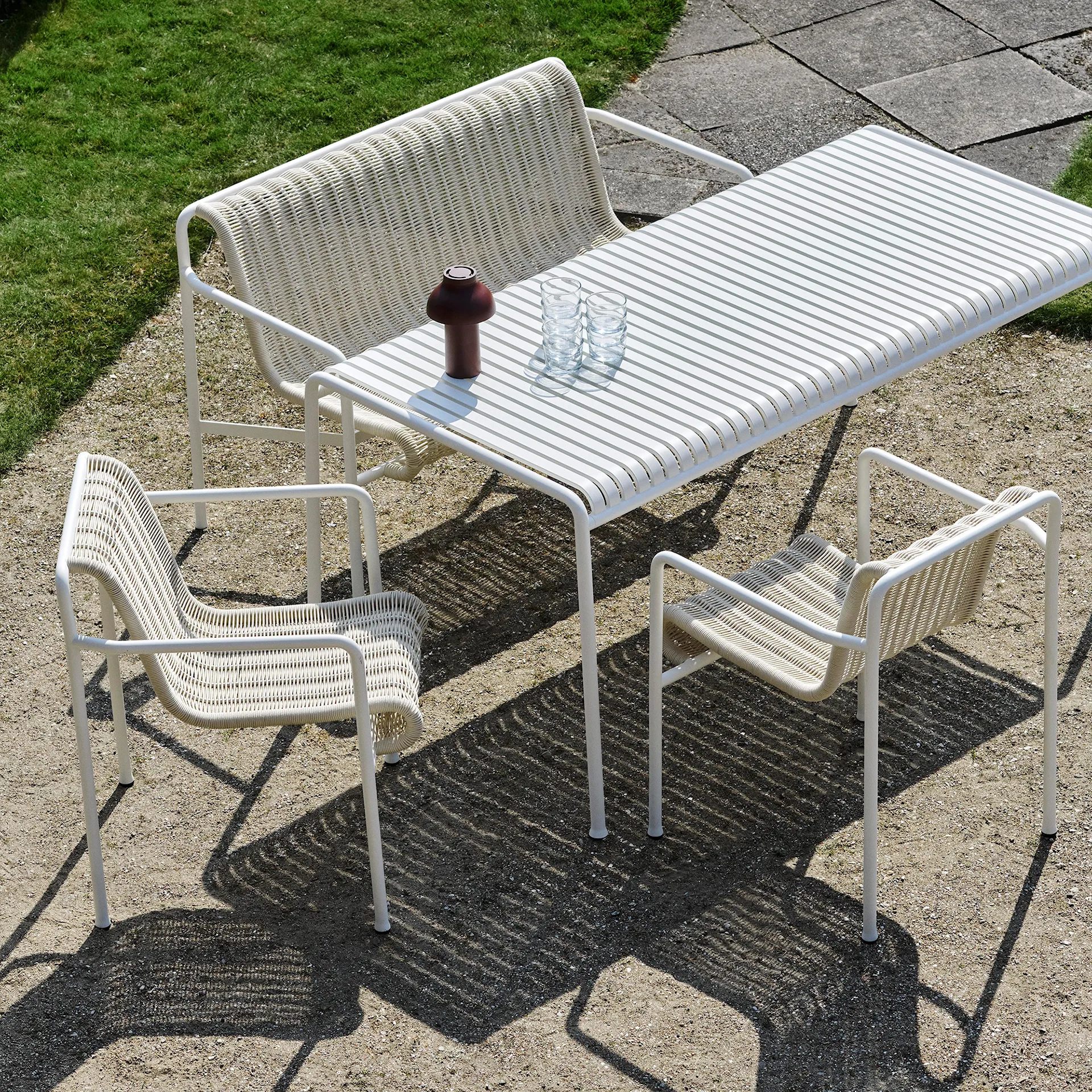 Palissade Cord trädgårdsbänk med armstöd - HAY - Ronan & Erwan Bouroullec - NO GA