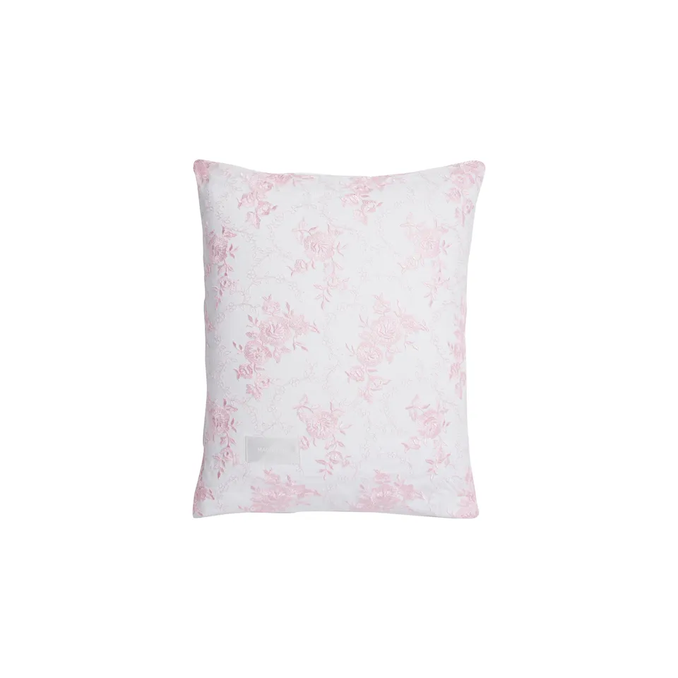 Rose Pillow Case Lace Pink