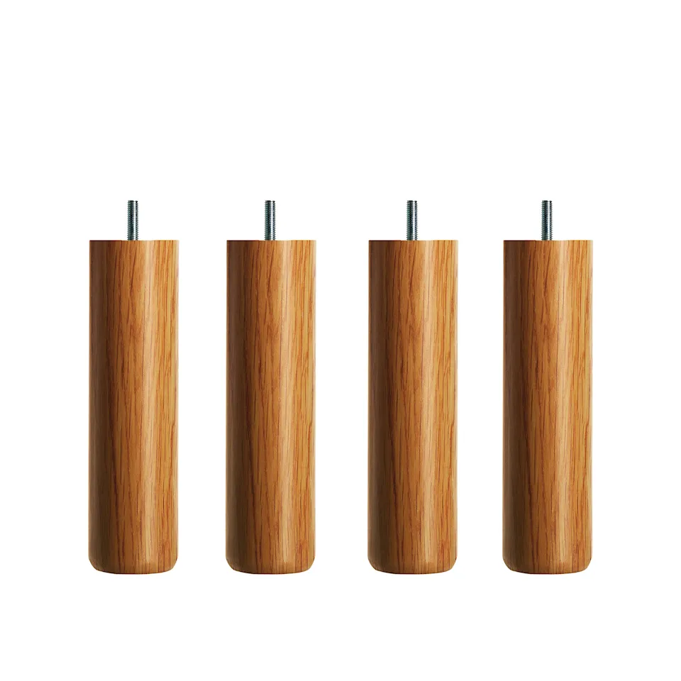 DUX Inspiration sängben runda oljad ek 4-pack