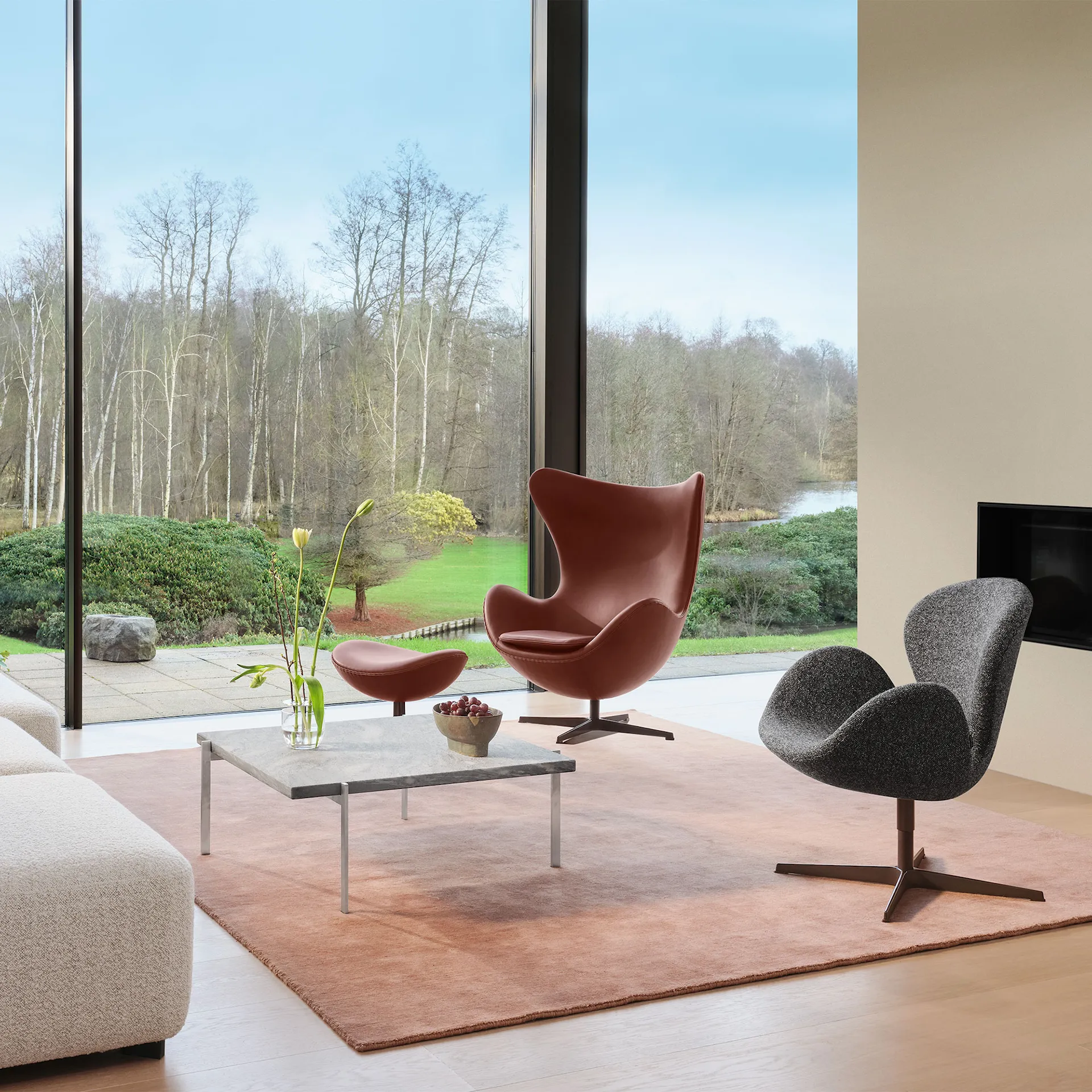 3127 Ägget Fotpall Anniversary Collection - Fritz Hansen - Arne Jacobsen - NO GA