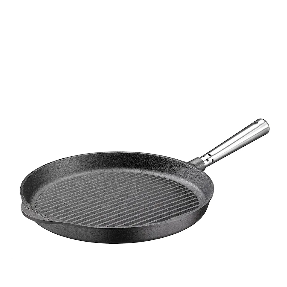 Grillpanna 28 cm stålhandtag