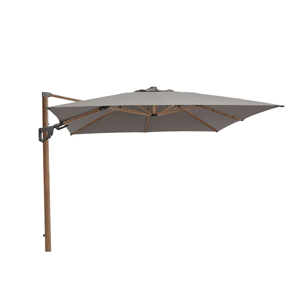 Hyde luxe hängande parasoll trä, 3x4 m - taupe