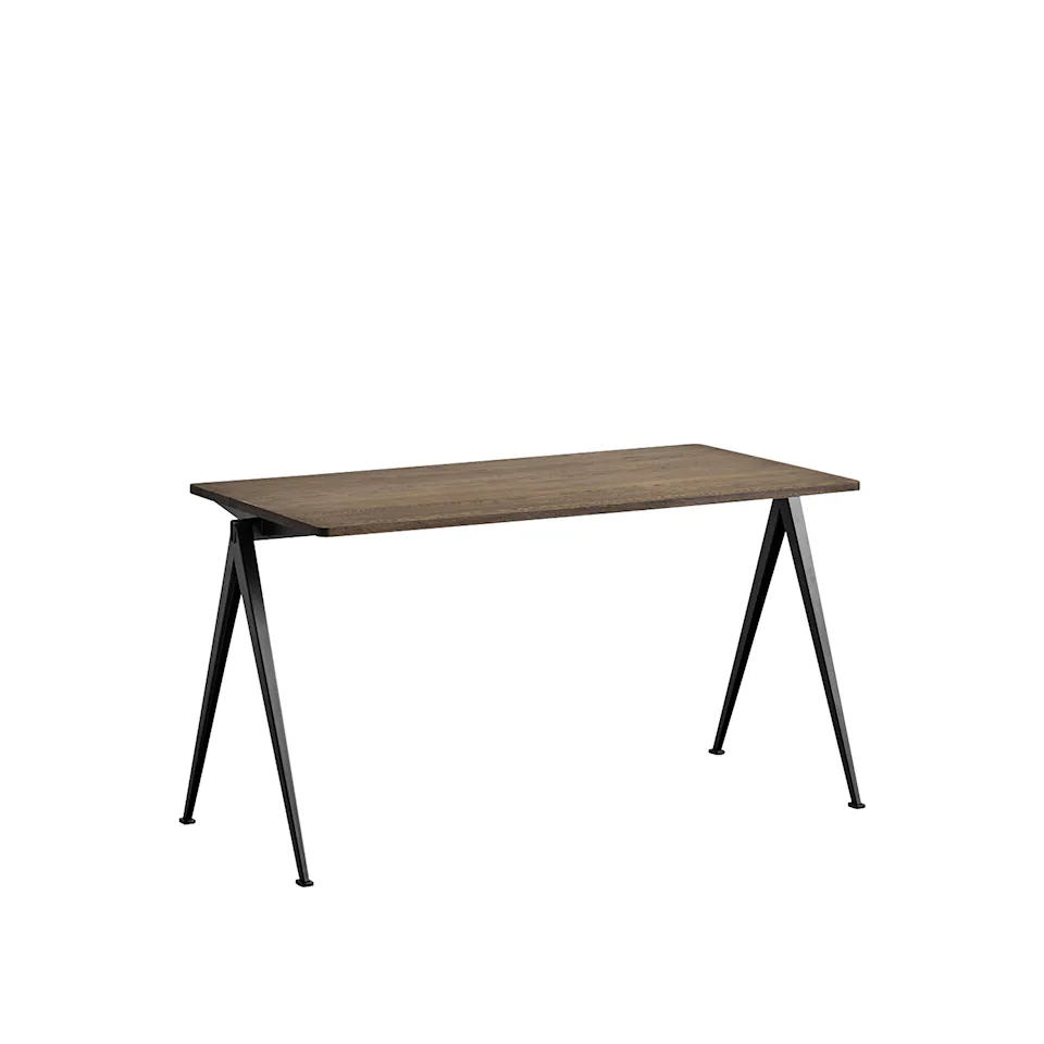 Pyramid Table 01 - Black Base - Smoked Oak - 140x65 cm