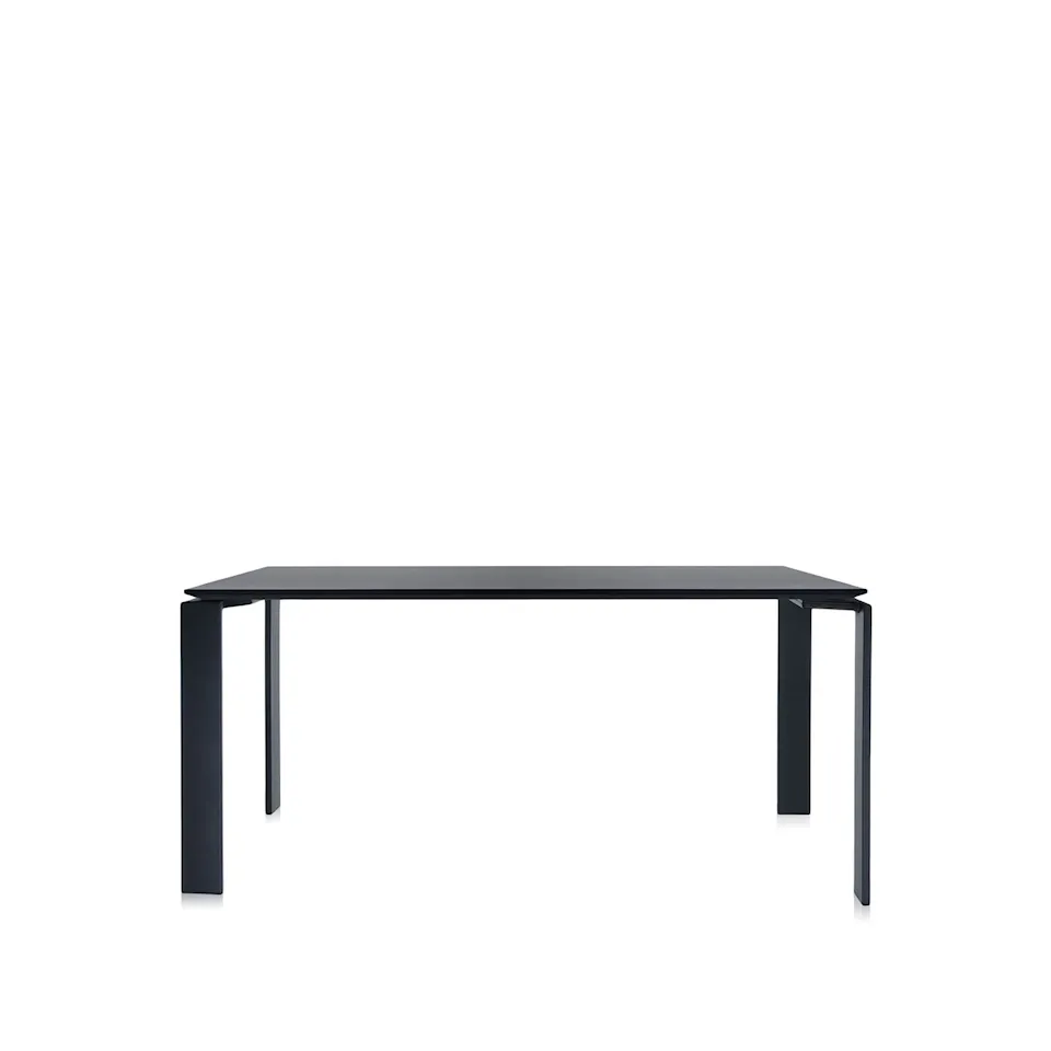 Four Table 4522 158x79, Black/Black, Scratch-Proof Laminate