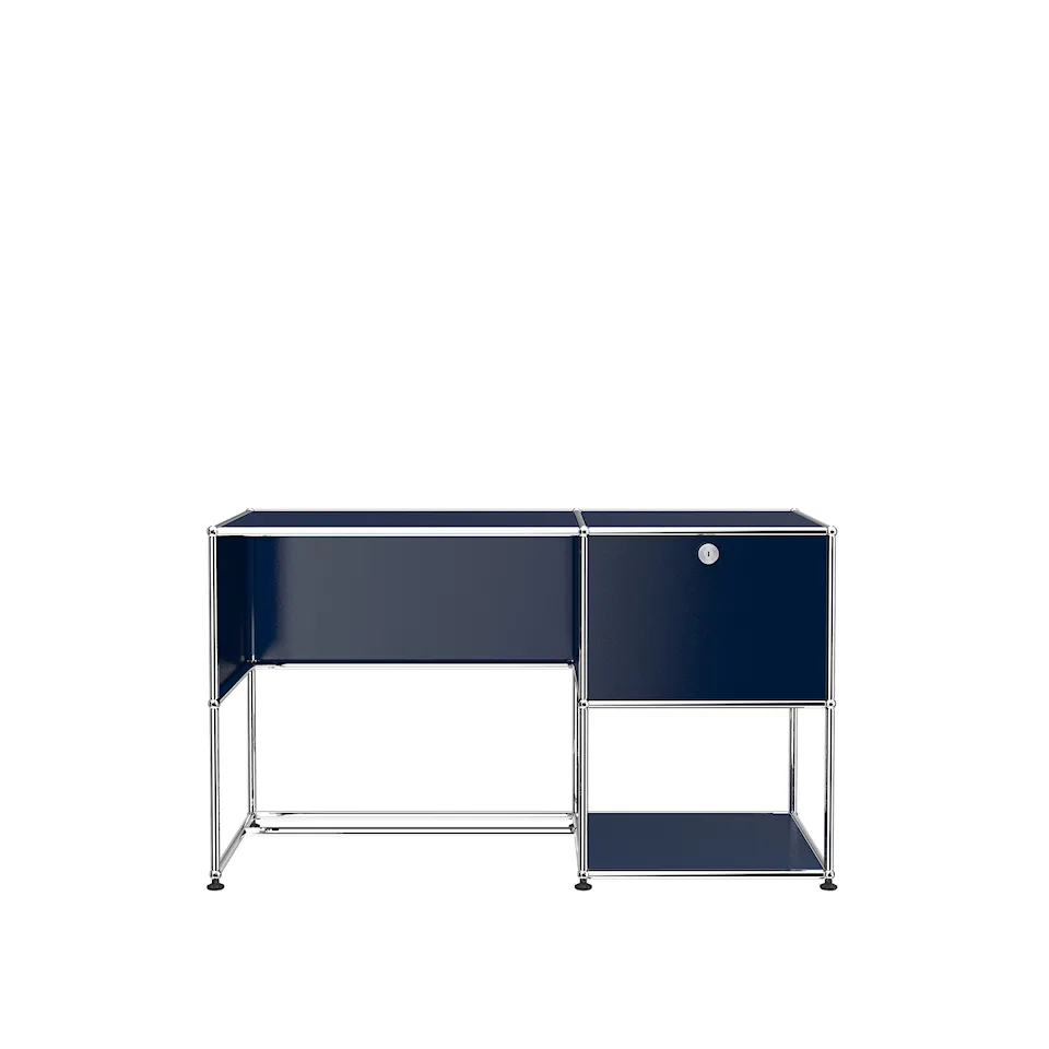 USM Haller 107 Desk, Steel Blue