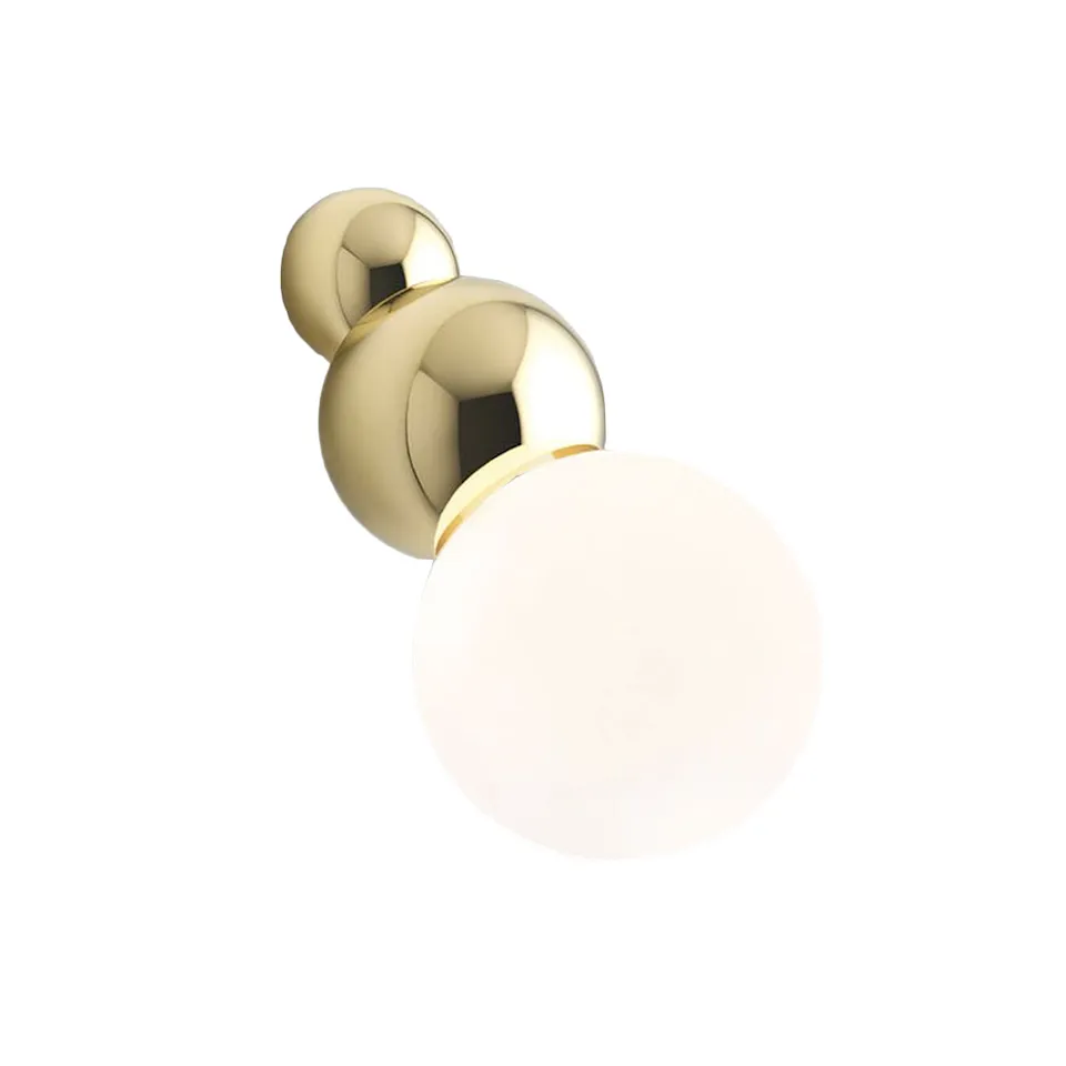 Ball Light Wall Large Mounted Polished Brass