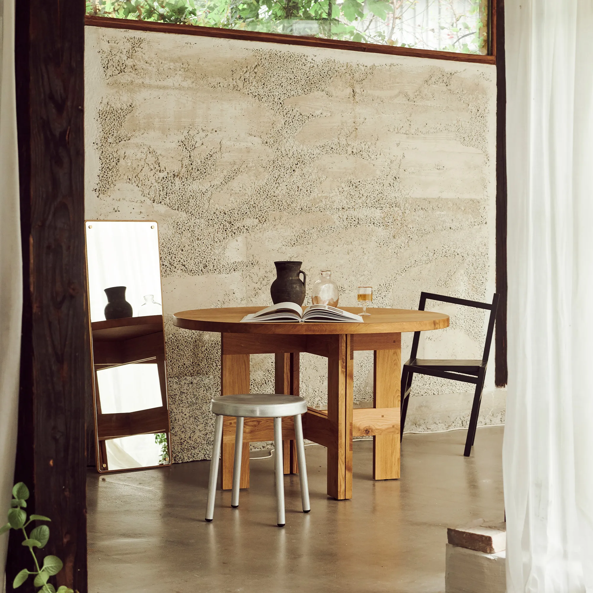 Farmhouse Trestle Round bord - 4
