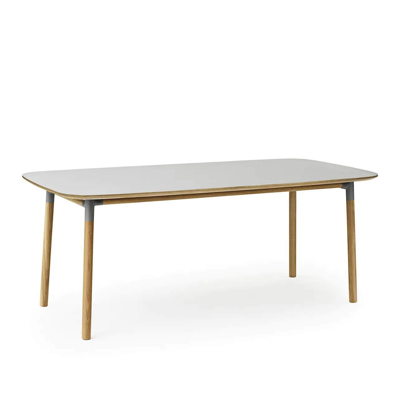 Form Table 95 x 200 cm - Red/Oak