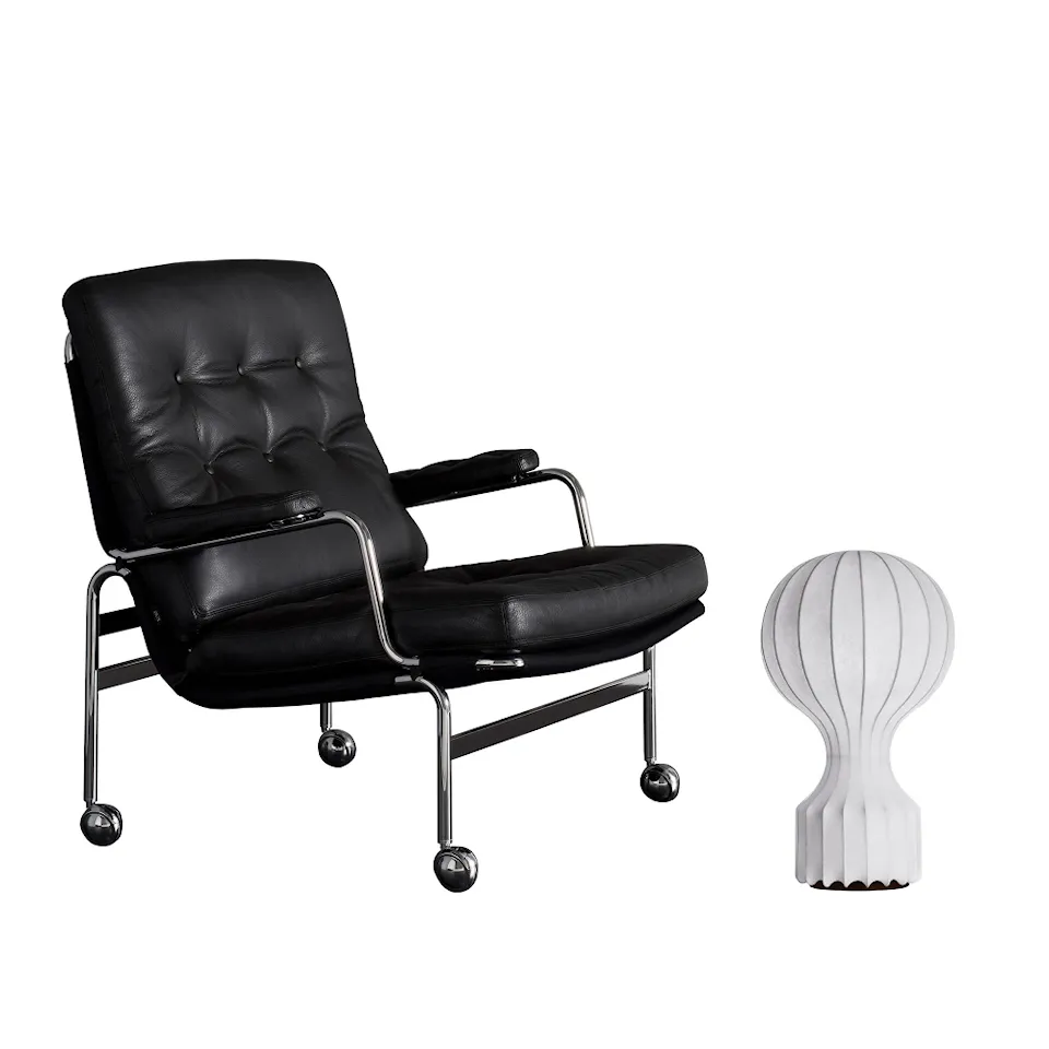 Karin Armchair - Elmo Soft Black with Gatto Grande included