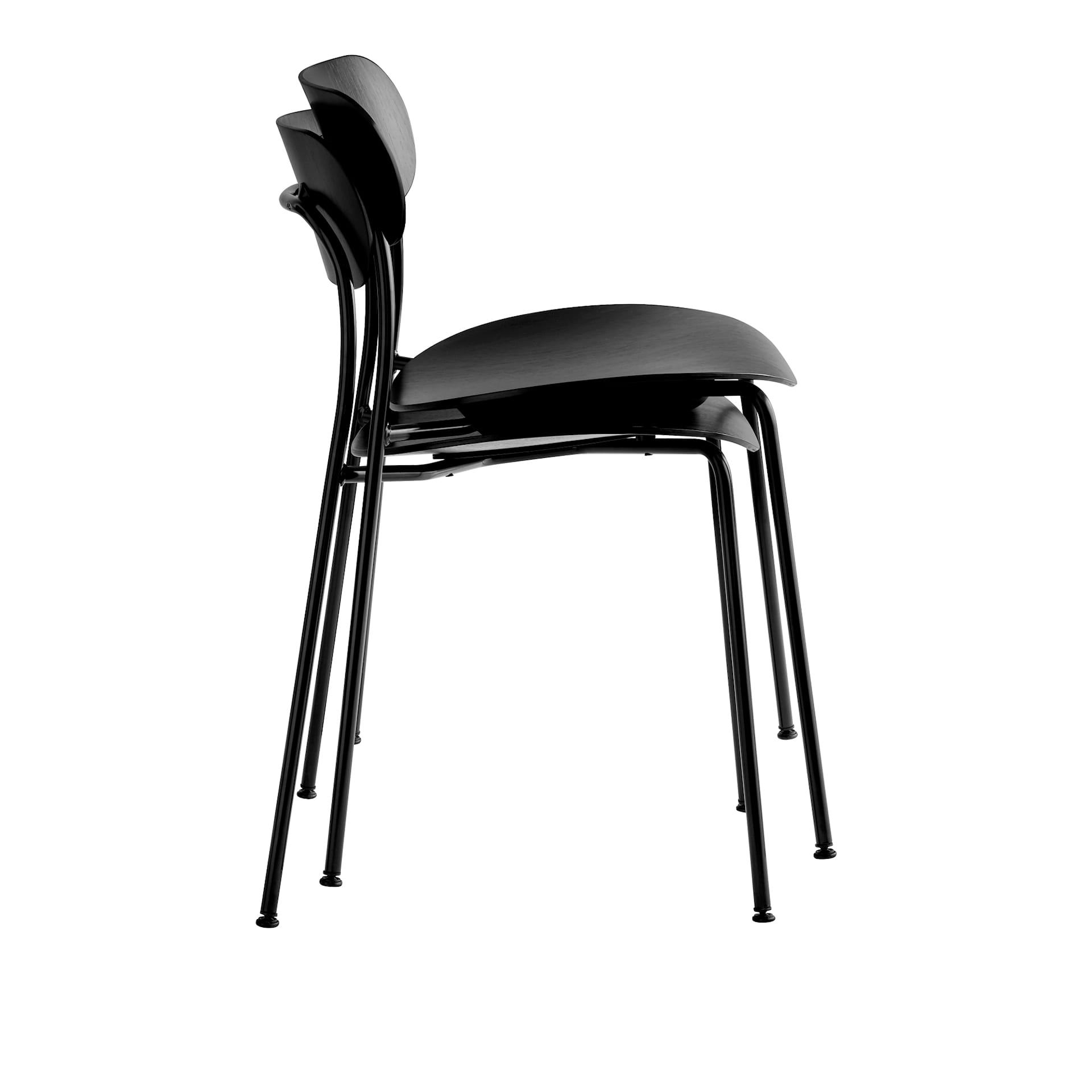 Pavilion Chair AV1 Chrome Finish Black - &Tradition - NO GA
