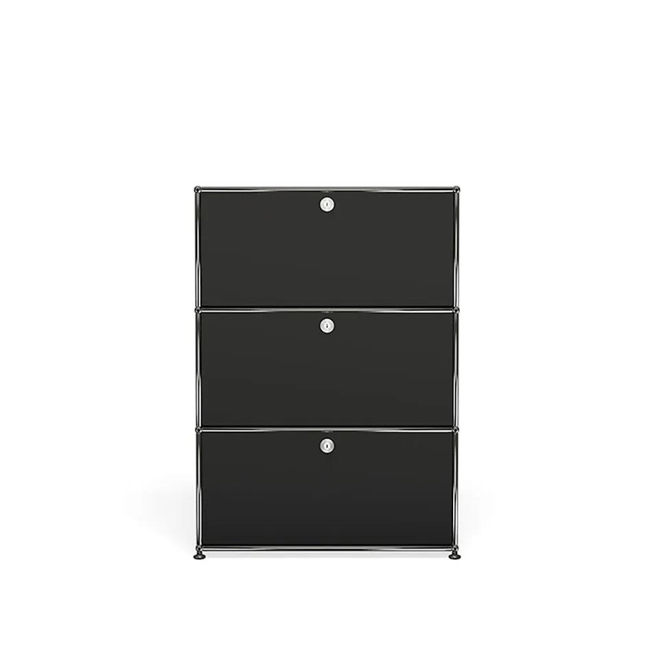 USM Haller 82 Shelving, Graphite Black