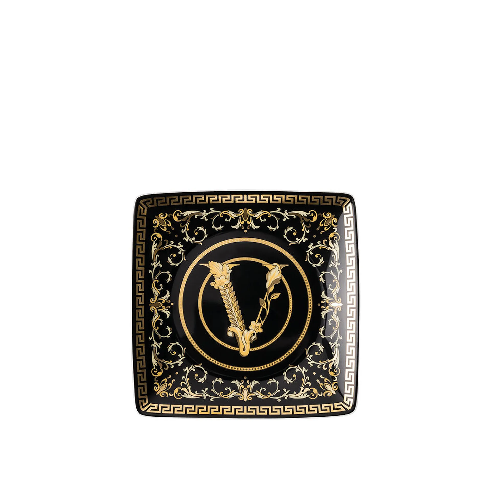 Virtus Gala Black, Fat 12 cm Fyrkantig Flat - Versace - NO GA