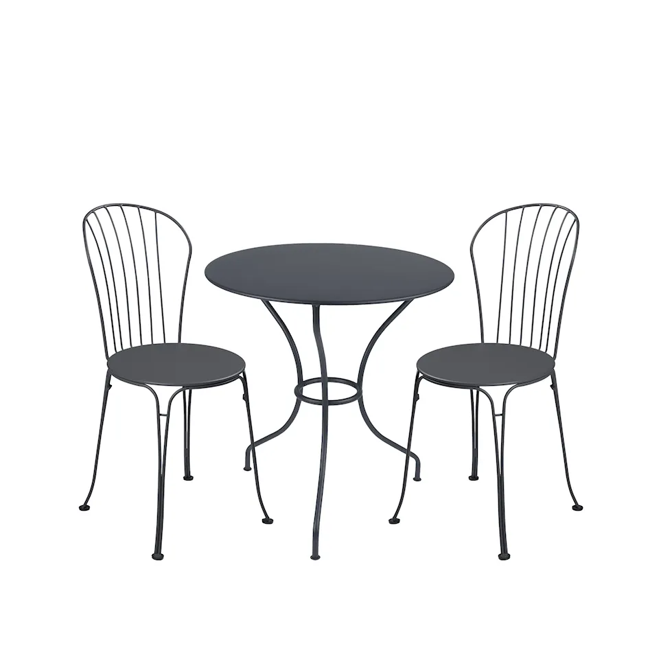 Opéra+ matgrupp pedestalbord Ø67cm & 2 stolar