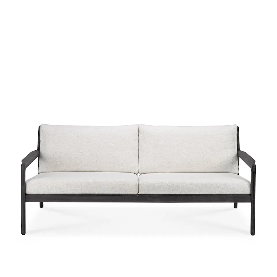 Jack Outdoor Sofa -Teak Black/Off White - 2 Seater