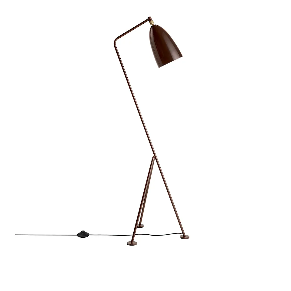 Gräshoppa Floor Lamp - Walnut Brown Glossy