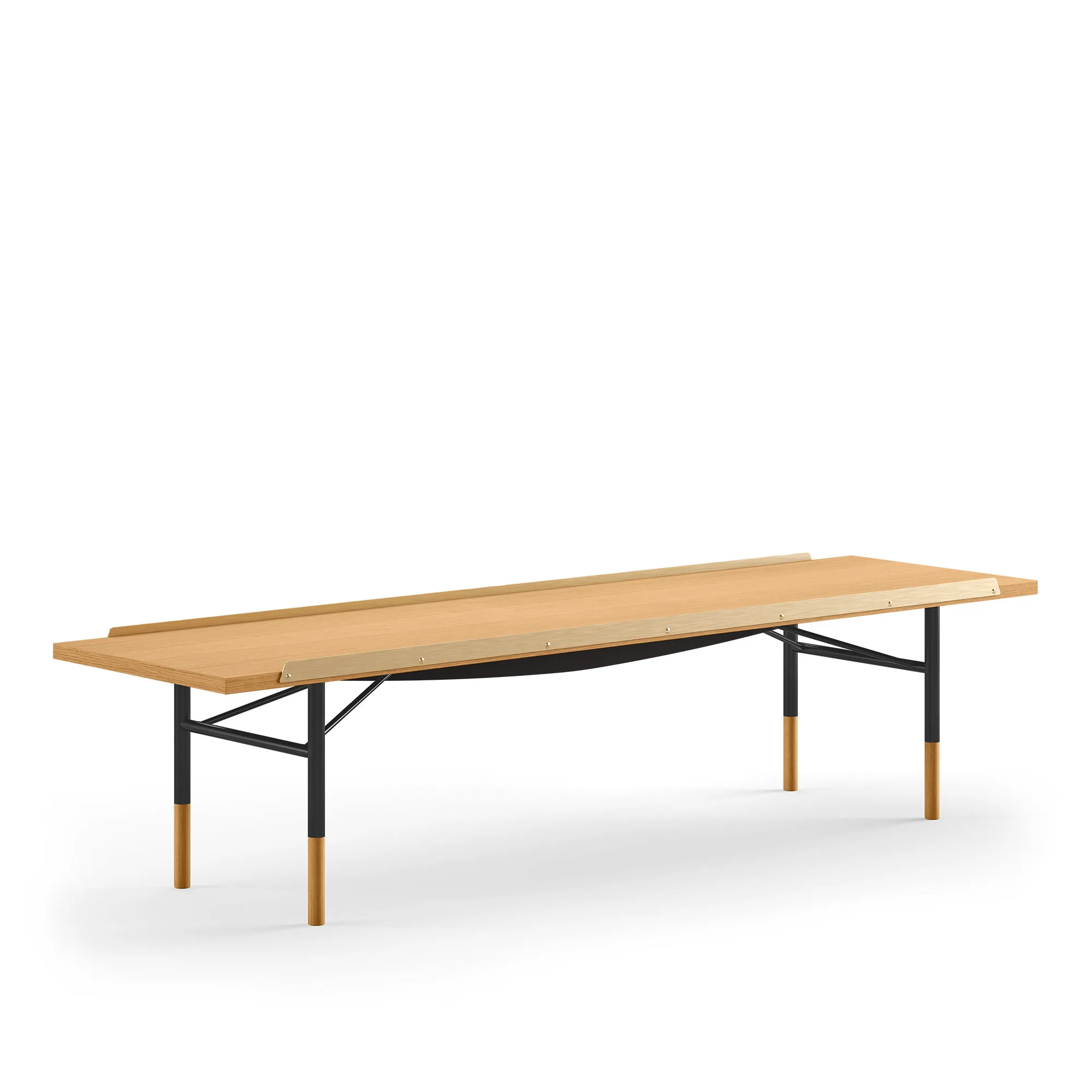 Table Bench bänk Medium med mässingskanter - 1