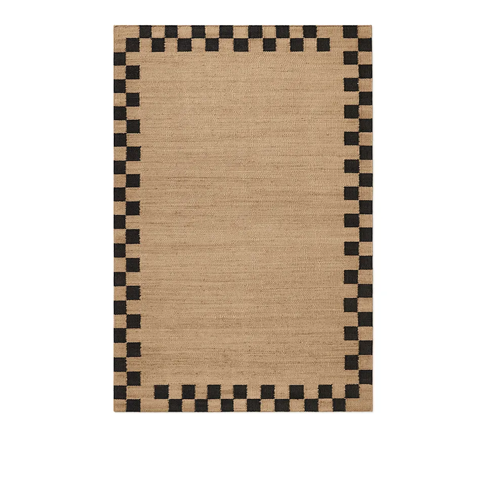 Jute Border Black matta