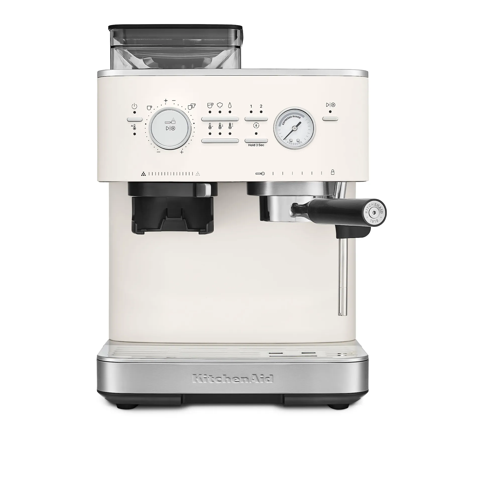 Halvautomatisk espressomaskin med kvarn porcelain white 5KES6551EPL - KitchenAid - NO GA