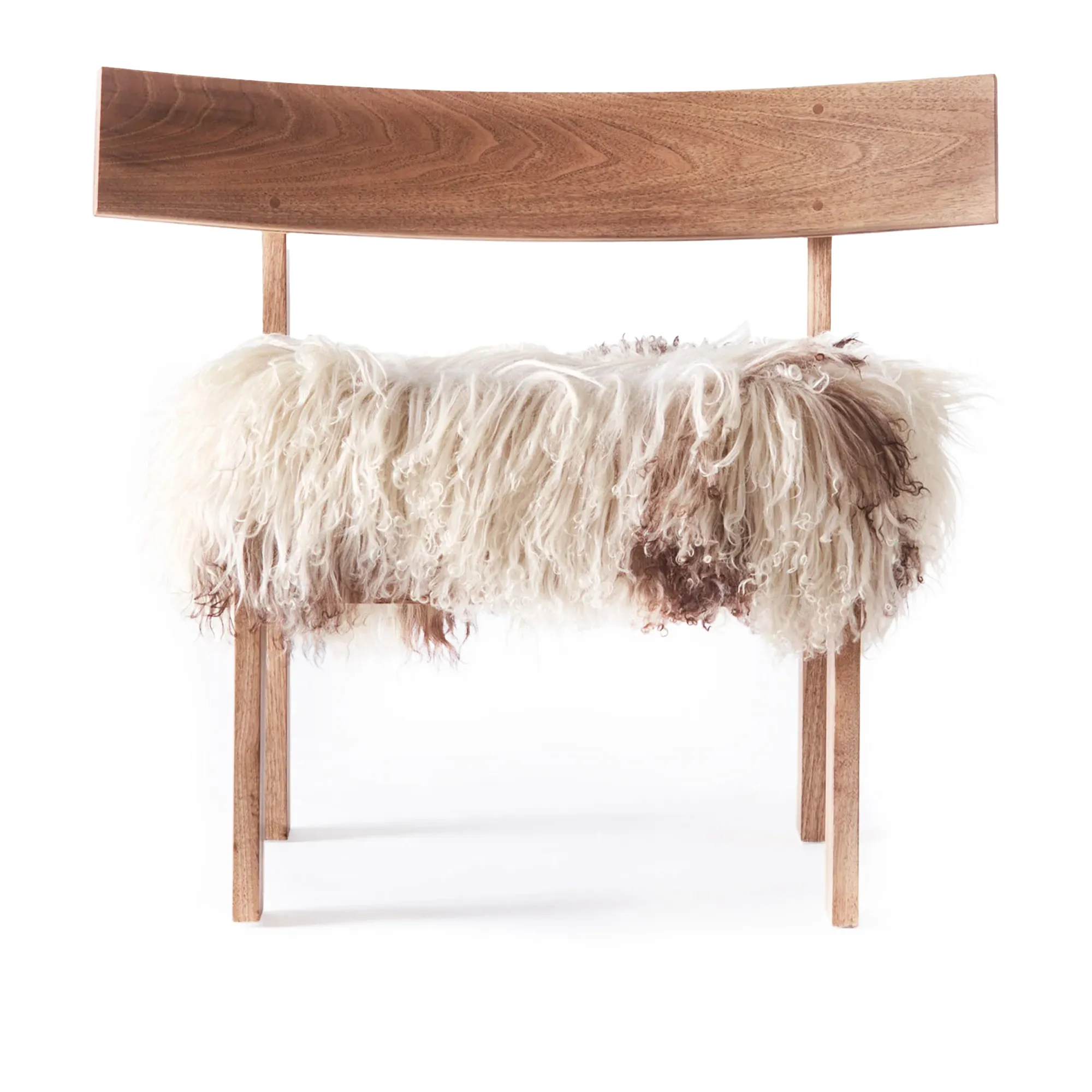 Easy chair - Walnut with Sheep Fur - 1