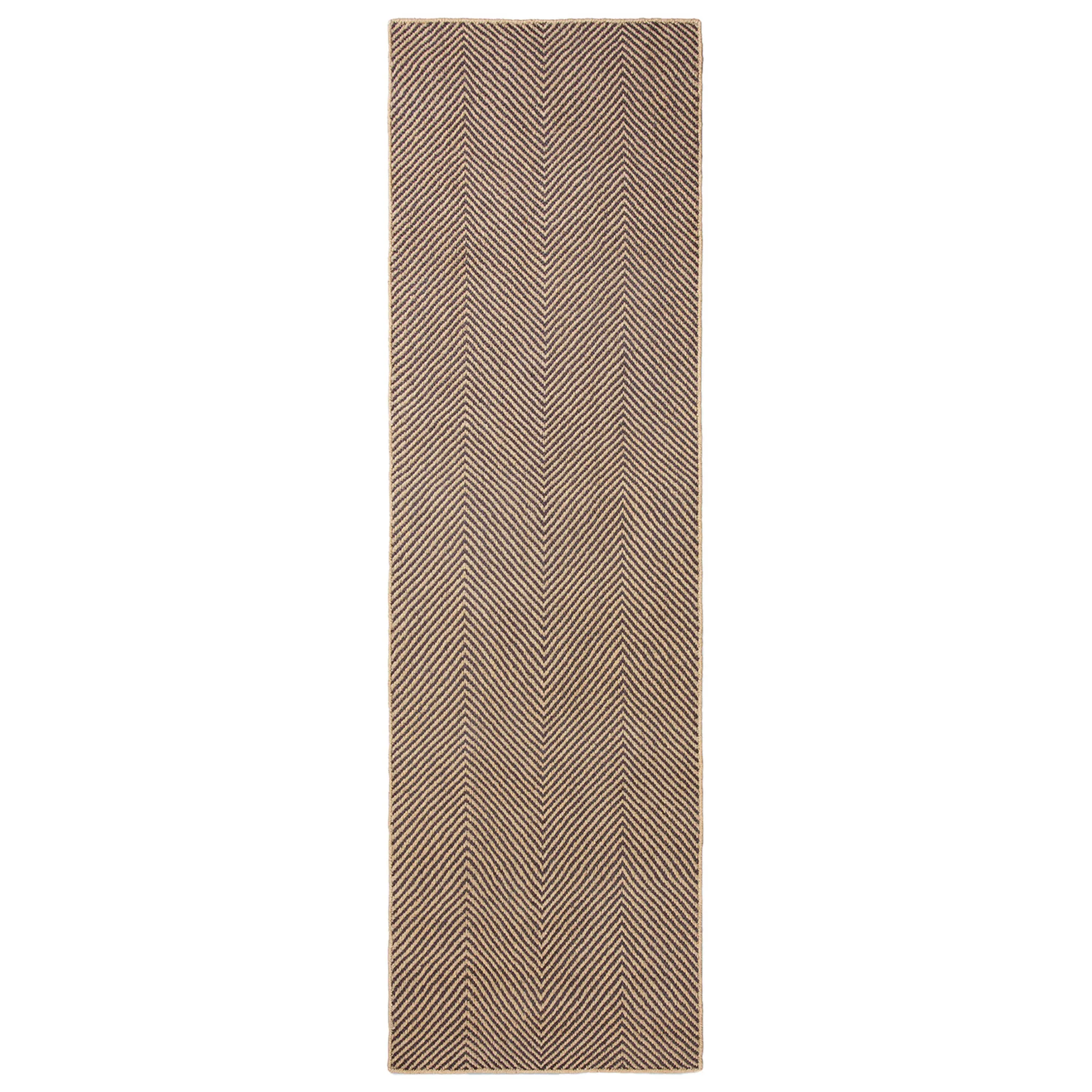 Jute Herringbone Natural/Brown jutematta - 1