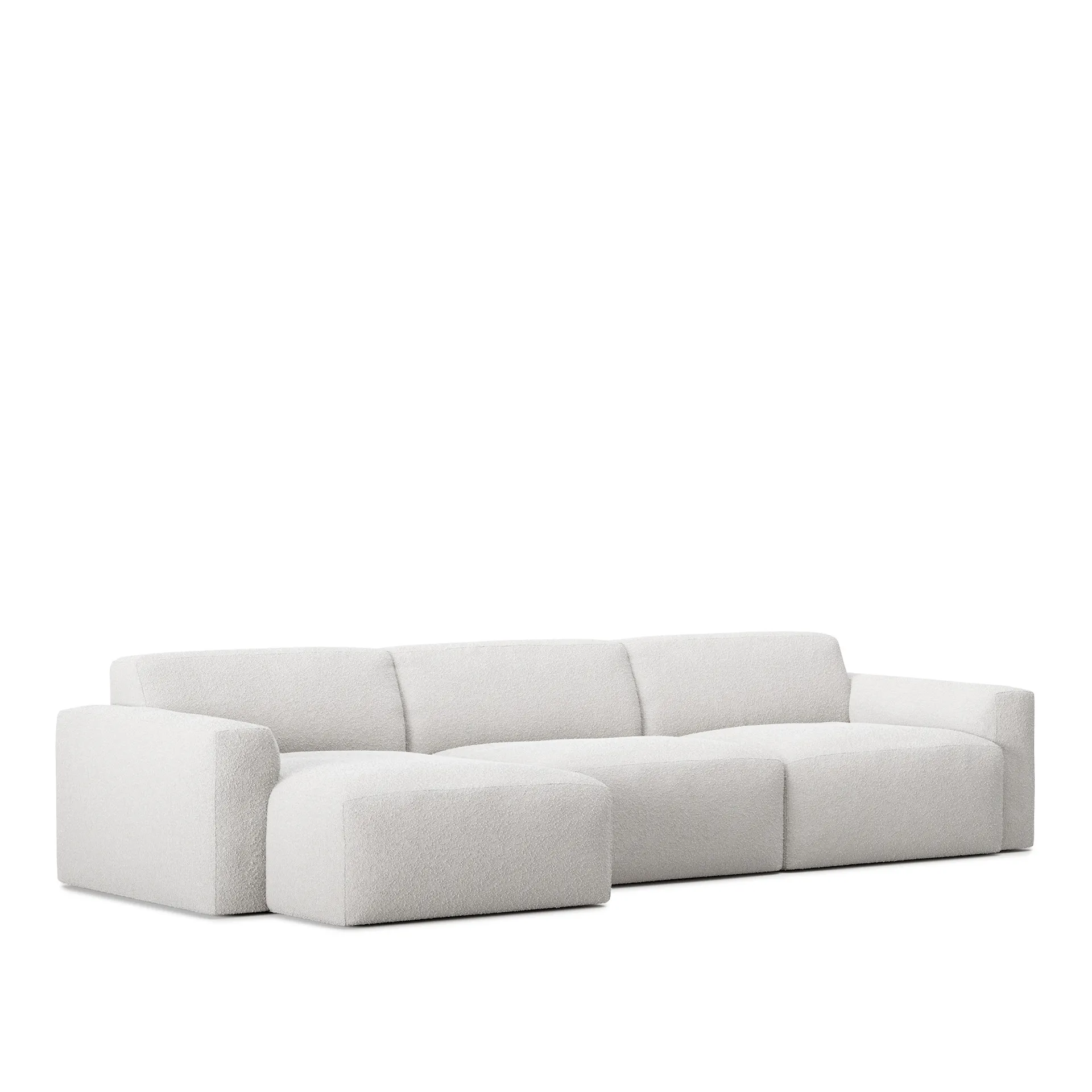 Brick 3-Seater Chaise Lounge Left - NO GA - NO GA