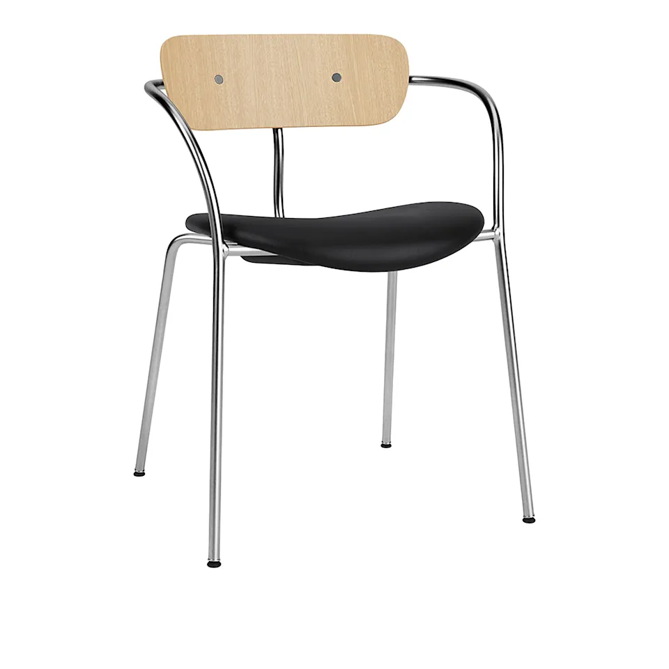 Pavilion Armchair AV4 seat upholstered chrome