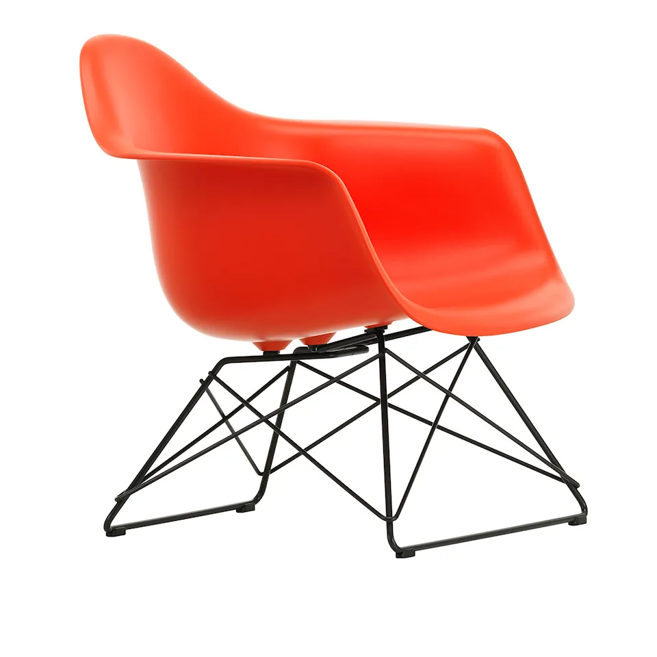 Eames Plastic Armchair LAR - 03 Poppy Red - Basic Dark Base