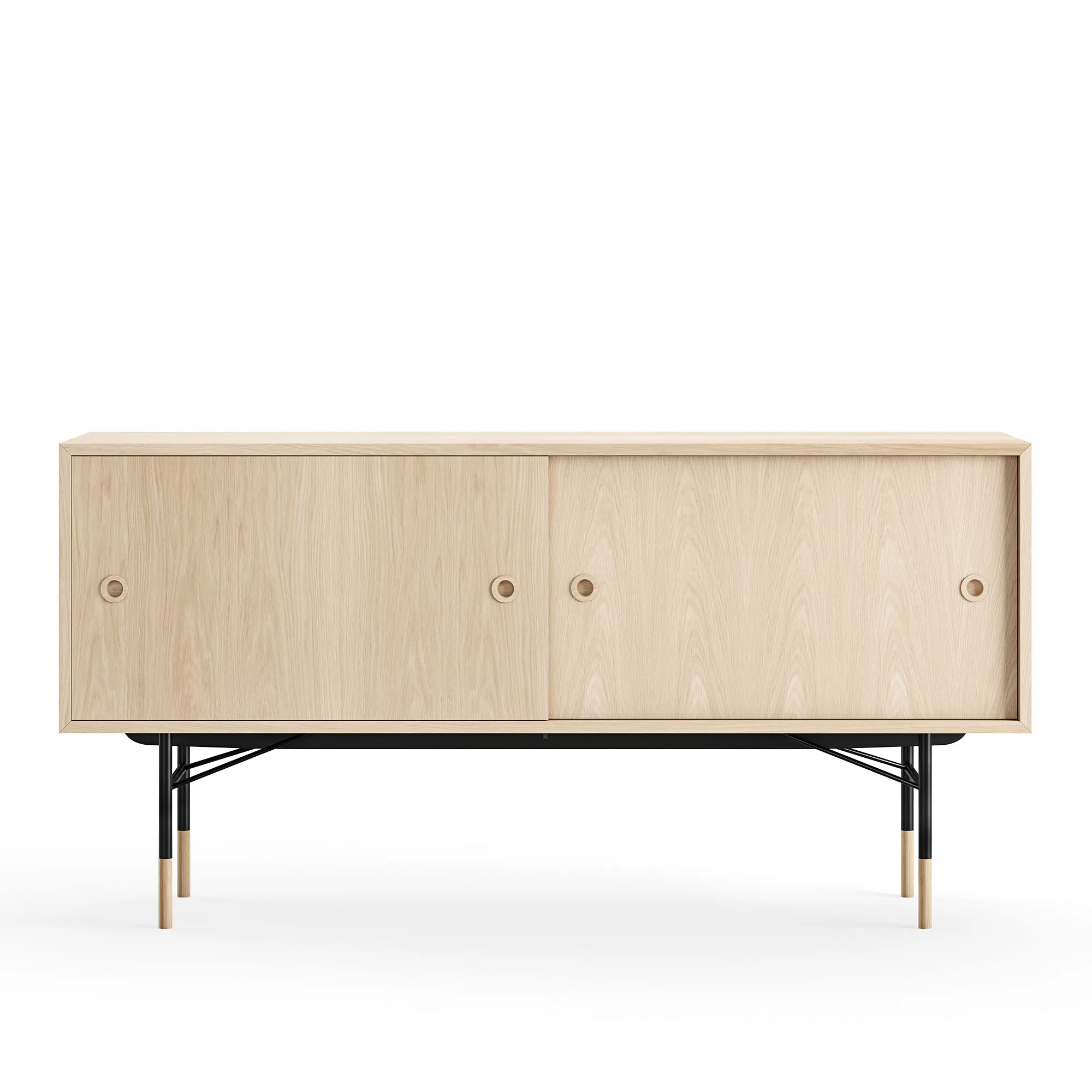 Sideboard utan lådor Oak Veneer - 1