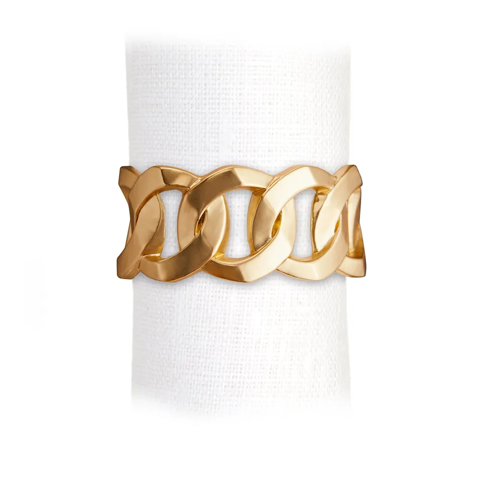 Cuban Link Napkin Rings - Set of 4