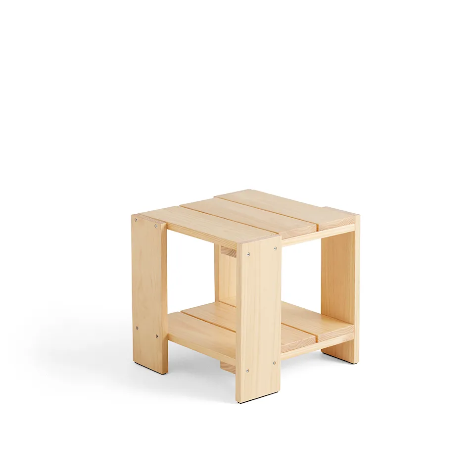 Crate Side Table / Water-Based Lacquer pinewood