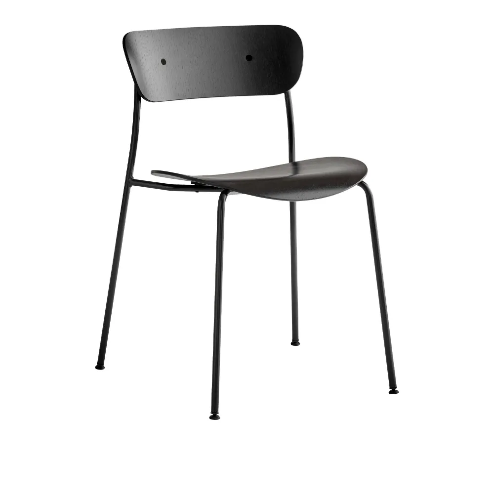 Pavilion Chair AV1 Chrome Finish Black - 1