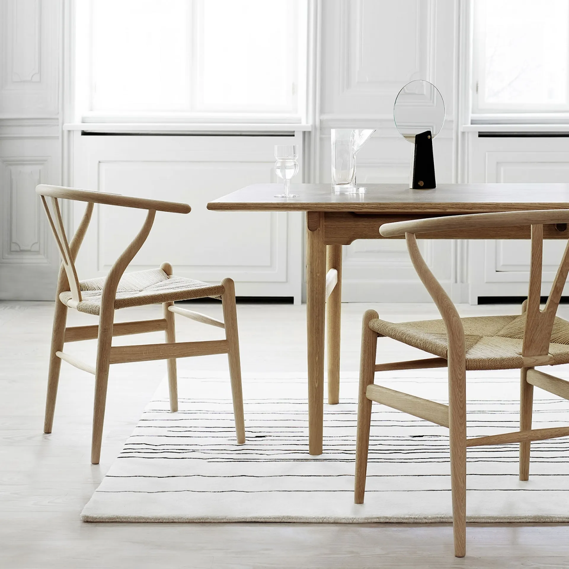 CH24 Y-stolen - Ask/Naturflätat papperssnöre - Carl Hansen - Hans J. Wegner - NO GA