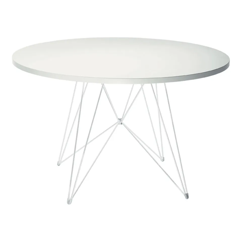 XZ3 Table Ø120 White frame/White top