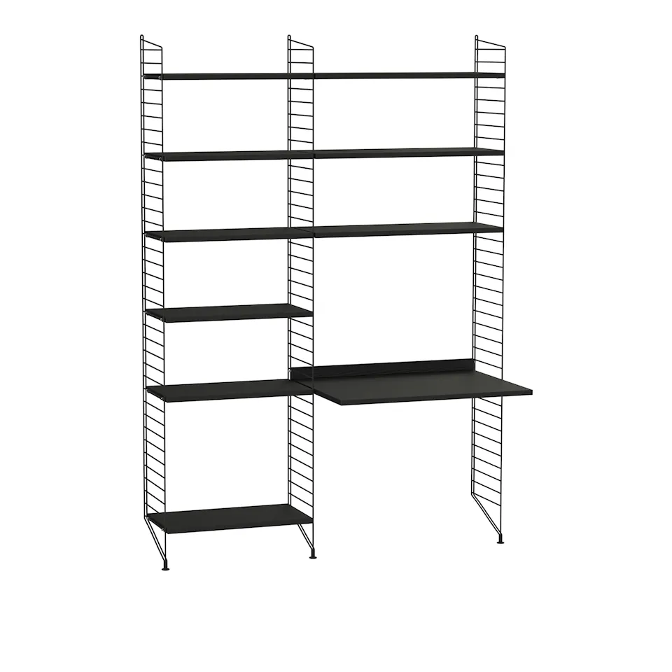 Kontor hyllsystem B svart/svart