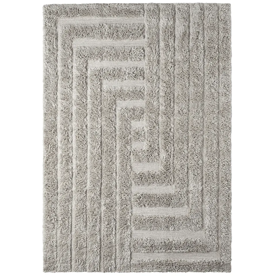 Sample Shaggy Labyrinth Rug Grey
